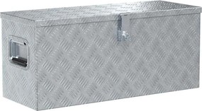 vidaXL ezüstszínű alumíniumdoboz 80 x 30 x 35 cm