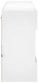 fehér fali TV-szekrény LED-világítással 98,5x30x60,5 cm