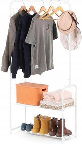 Szabadon álló Ruhaakasztó 2 Cipőpolcok Előszoba Hálószoba