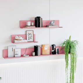 Fali polc JOANNE 700 mm, Fresh Style: púderrózsaszín