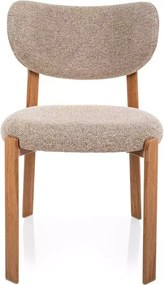Kárpitozott étkezőszék ROVENI, tölgy/beige