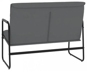 vidaXL szürke műbőr pad 100 x 64 x 80 cm