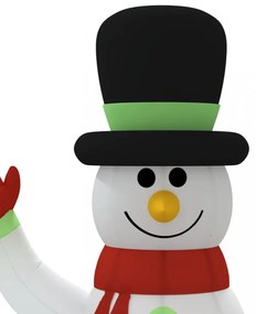 felfújható hóembercsalád LED-ekkel 360 cm