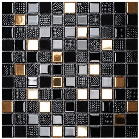 Mozaik dekorcsempe  322155 Black Gold