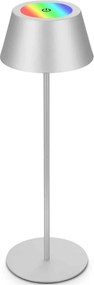 Brilo - RGB LED újratölthető érintésvezérelt asztali lámpa KIKI LED/2,6W/5V IP44 2600 mAh ezüst