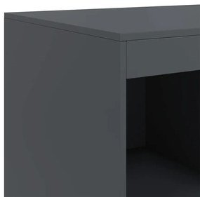 antracitszürke acél magasszekrény 67 x 39 x 95 cm