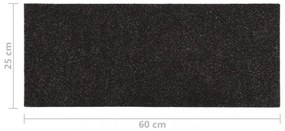 15 db barna négyszögletes öntapadó lépcsőszőnyeg 60 x 25cm