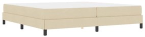 Boxrugós ágy matracmal Krém 200 x 200 cm szövet