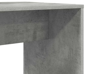 Asztal polcokkal Beton szürke 138.5 x 55 x 143 cm Faanyag