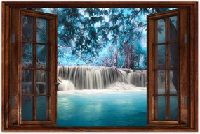 Poszterek 90x60 Türkiz vízesés