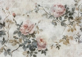 Vinil Fotótapéta Flizelin Virágok Rózsák Beton Absztrakt 312x219