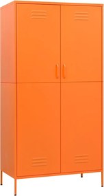 vidaXL narancssárga acél Ruhásszekrény 90 x 50 x 180 cm