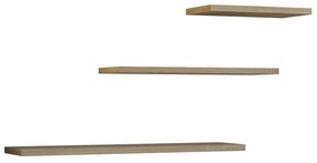 Odell Tobi 3P fali lebegőpolc (3db), 60x1.8x15 cm, sonoma