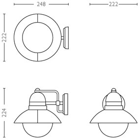 Philips 17237/30/PN - Kültéri lámpa MYGARDEN HOVERFLY 1xE27/60W/230V