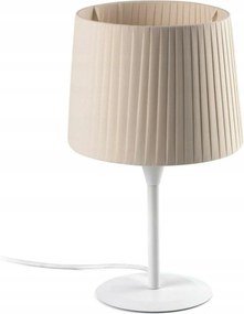 Faro Samba asztali lámpa, mini fehér/hajtogatott bézs, E27, dizájner