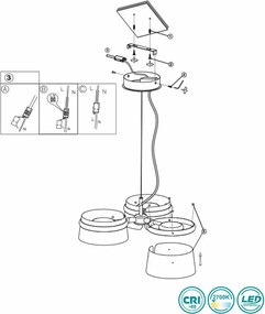 Függeszték Fa LOOP FARO 29567