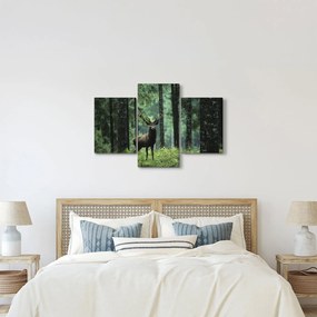 Kép - Szarvas egy mély erdőben (90x60 cm)