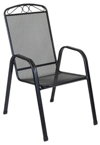 Melfi fém kerti szék matt fekete