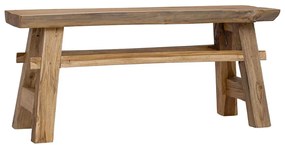 vegyes újrahasznosított fa és tömör tíkfa pad 100 x 28 x 43 cm
