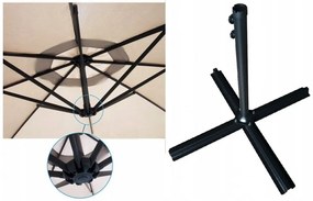 Nagy kerti napernyő állvánnyal - bézs színű