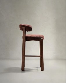 Barna-sötét natúr színű kőrisfa bárszék (ülésmagasság 75 cm) Granite – Kave Home