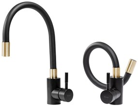 Rea Clever gold black mosogató csaptelep