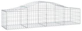 íves horganyzott vas gabion kosár 200x50x40/60 cm