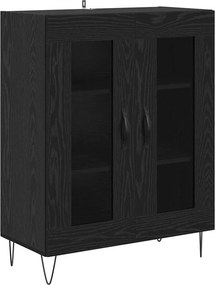 vidaXL Széf Fekete tölgy 69,5 x 34 x 90 cm Faanyag
