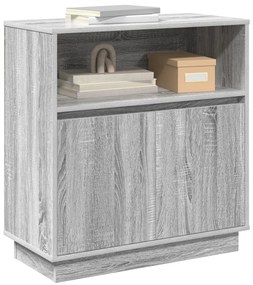LED-es szekrény Szürke Sonoma 71x34,5x75 cm Mérnöki fa