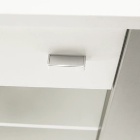 Nappali bútor, fehér/szürke, GENTA