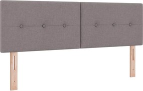 vidaXL LED ágytámla LED -es lámpákkal Tópszínű 160 cm Poliészter