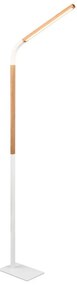 Fehér-natúr színű LED állólámpa fa búrával (magasság 169,5 cm) Norris – Trio