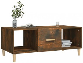 füstös tölgy színű szerelt fa dohányzóasztal 102 x 50 x 40 cm