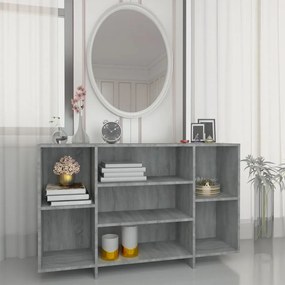 szürke sonoma színű szerelt fa tálalószekrény 120 x 30 x 75 cm