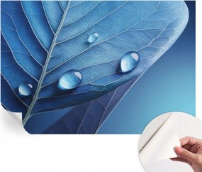 Öntapadós Dekoratív Fotótapéta Hálószobába Kék levél 152x104 cm