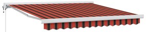 Automatikusan Behúzható Napellenző Narancs és Barna 300x250 cm