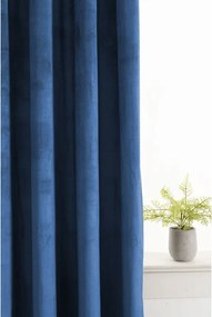 Sötétítő függöny ELVIO VELVET 140x250 cm, tengerészkék Felfüggesztés: Fém gyűrűk