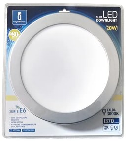 Aigostar - LED Beépíthető lámpa ULTRATHIN LED/20W/230V 3000K matt króm