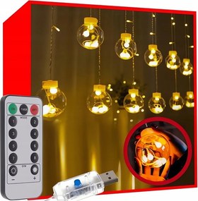 Iso 19736 Fényfüggöny gömb 108 Led meleg fehér