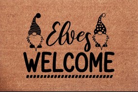 Karácsonyi Lábtörlő Bejárati vicces manó kedvesen látott Elves Welcome