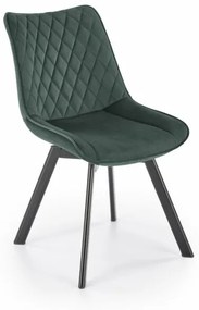K520 szék, fekete / sötétzöld