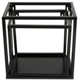 Fali polc 20x20 cm fekete, falra szerelhető