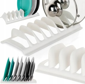 Fedéltartó Állvány Tányérok Konyhai rendszerező szekrény fiókhoz fehér