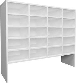 Tisso 20 polcos cipősszekrény, Fehér, 104 x 30 x 100 cm
