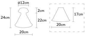 Bronzszínű mennyezeti lámpa fém búrával ø 20 cm Berceste – Opviq lights