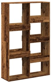 antik fa színű szerelt fa könyvespolc 100 x 33 x 155,5 cm