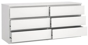 Simplicity komód 154 x 50 x 70 cm, fehér fényes