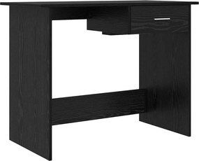 vidaXL Asztal fiókkal tárolóval Fekete tölgy 100 x 50 x 76 cm Faanyag
