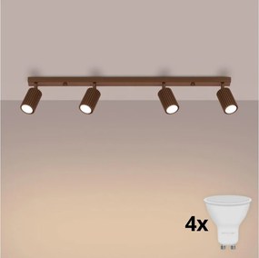 Brilagi - LED spotlámpa CRESTO 4xGU10/10W/230V barna
