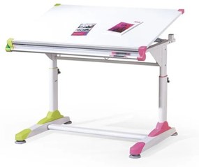 COLLORIDO íróasztal, fehér/zöld/pink